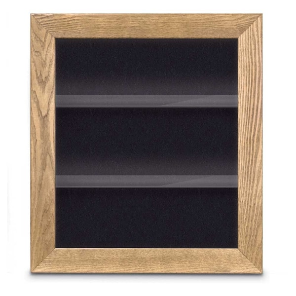 Outdoor Enclosed Combo Board, 42"x32", Black Frame/Green & Medium Grey